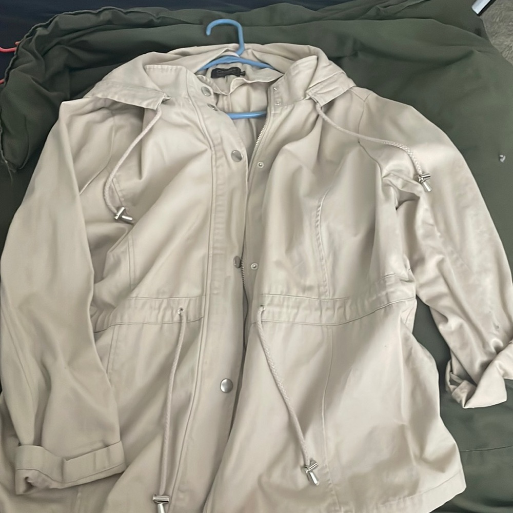 Tan utility jacket size 3x with hoody